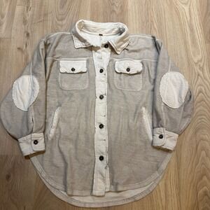 Flaw Free People Ruby Jacket Shacket Size Small Oversized, Soft Cozy Boho‎ Fall